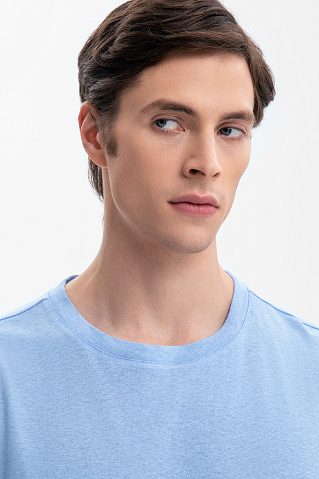 Футболка изо льна и хлопка, цвет Голубой