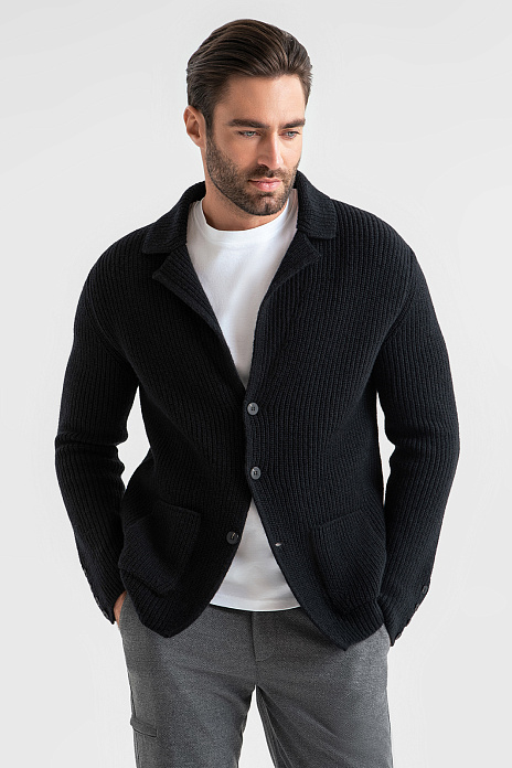 Кардиган из шерсти, цвет Черный