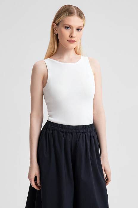 Топ трикотажный, цвет Молочный