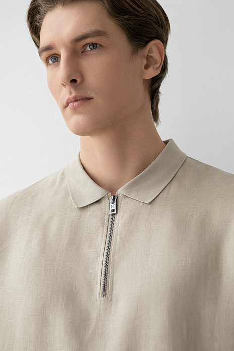 Рубашка изо льна, лимитированная коллекция, цвет Бежевый