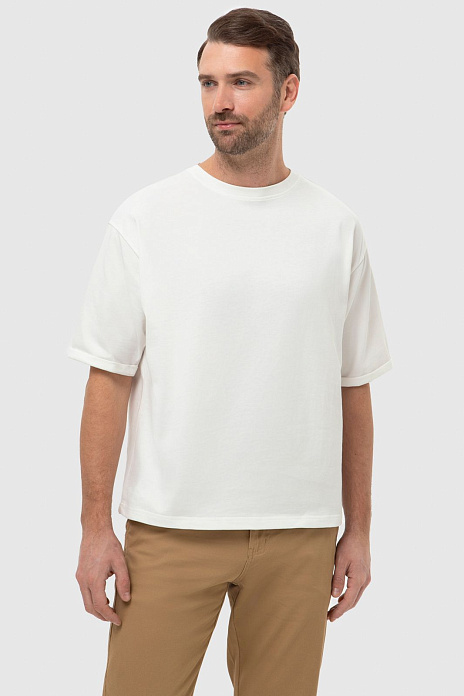 Футболка из хлопка оверсайз, цвет Белый