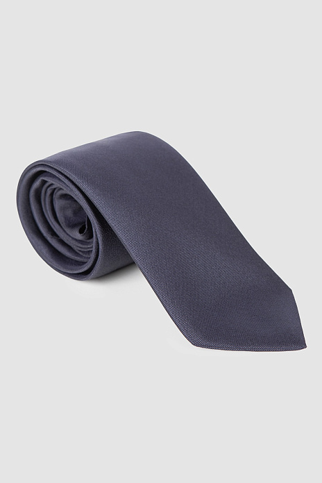 Галстук из шелка синего цвета, цвет Синий темный