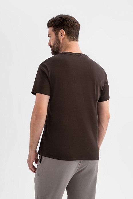 Футболка из хлопка, цвет Коричневый