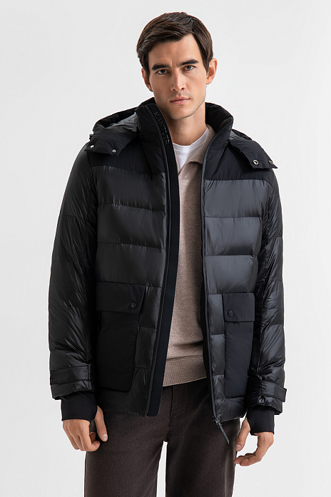 Куртка с капюшоном и подтяжками с водоотталкивающей обработкой, цвет Черный