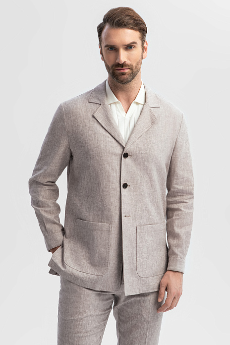 Костюм изо льна и хлопка с брюками на кулиске, цвет 