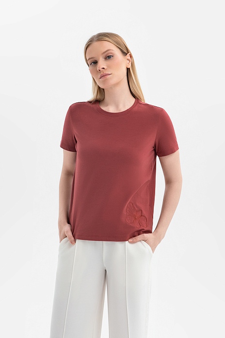 Футболка из хлопка, цвет Кирпичный