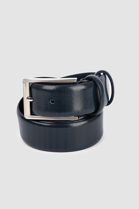 Ремень из натуральной кожи, цвет Синий