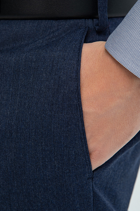 Брюки из шерсти, устойчивой к сминанию, цвет Синий