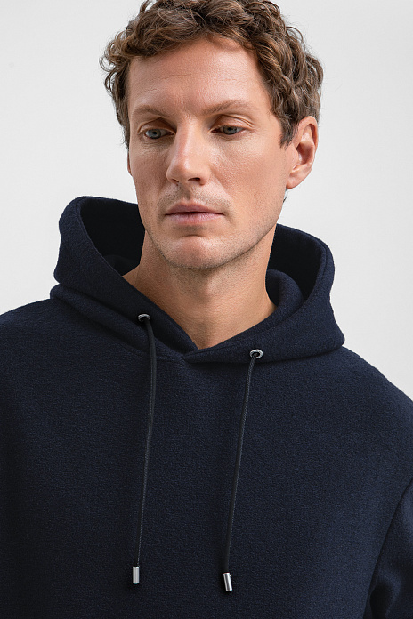 Толстовка из смесовой шерсти, цвет Синий темный