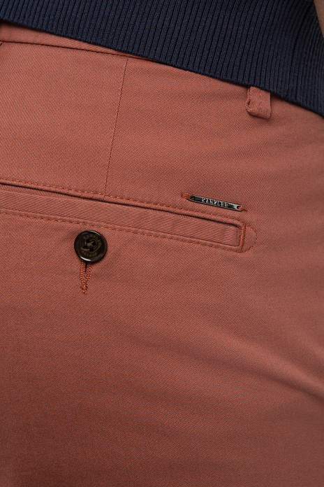 Коралловые хлопковые брюки, цвет Коралловый