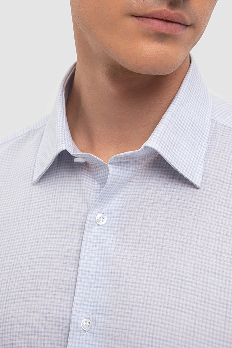 Сорочка из итальянской хлопковой ткани Monti, цвет Серый