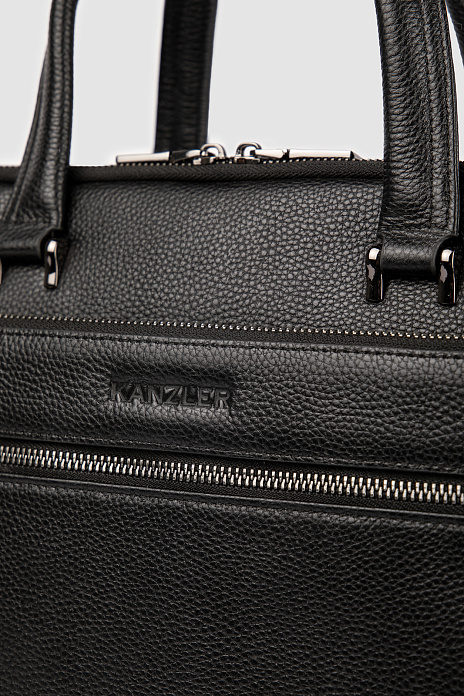 Портфель из натуральной кожи, цвет Черный