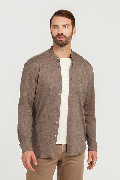 Сорочка Limited edition из хлопка и кашемира, цвет Коричневый