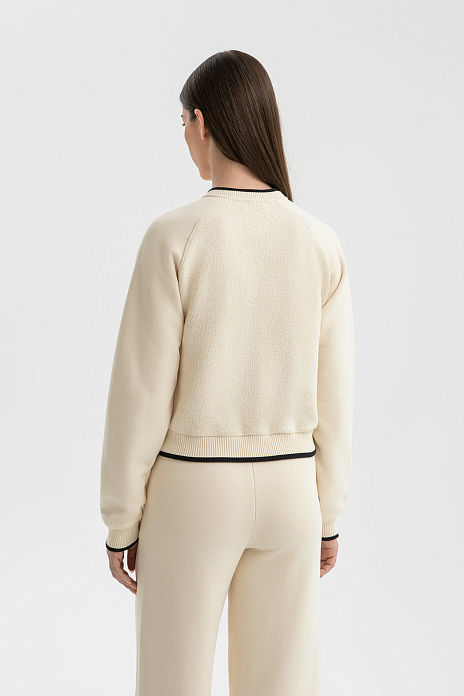 Толстовка из хлопка, цвет Молочный