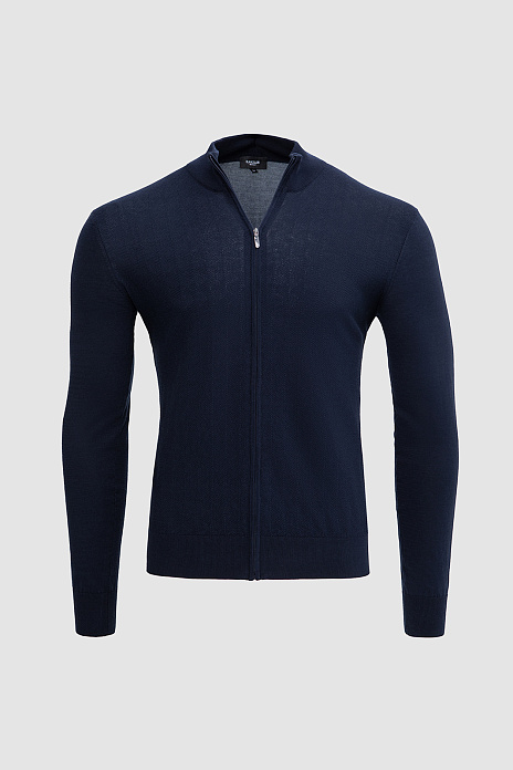 Кардиган из хлопка Пима, цвет Синий темный