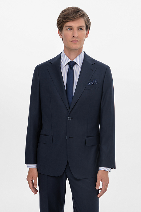 Пиджак из шерсти, устойчивой к сминанию, цвет Синий темный
