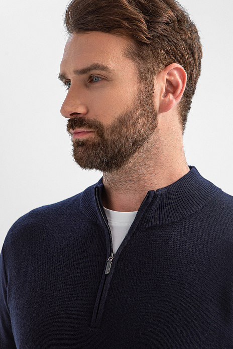Джемпер из шерсти и кашемира, цвет Синий темный
