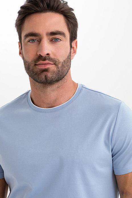 Футболка из мерсеризованного хлопка, цвет Голубой