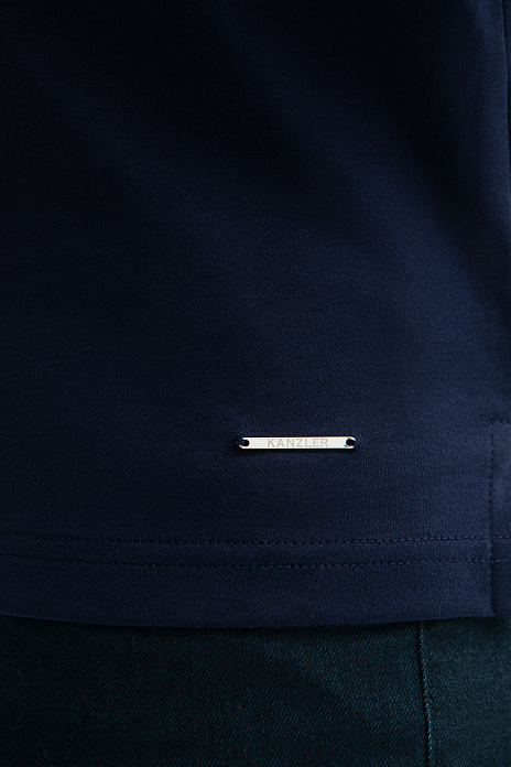 Футболка из мерсеризованного хлопка, цвет Синий темный