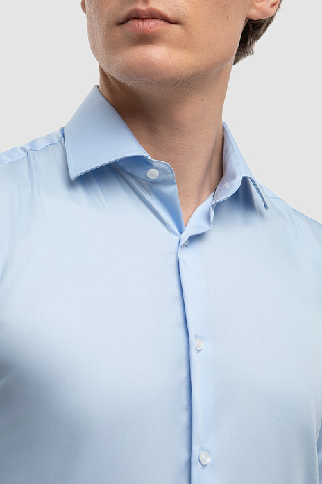 Сорочка с коротким рукавом, свободный фасон, цвет Голубой