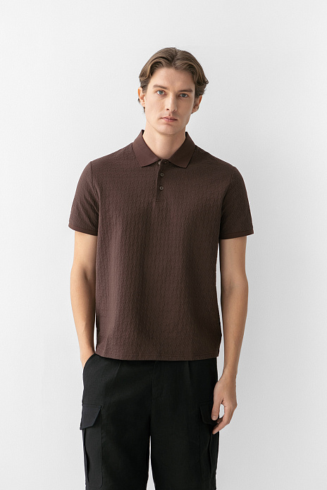 Поло из мерсеризованного хлопка, цвет Коричневый