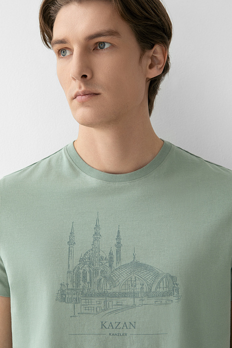 Футболка из хлопка, цвет Зеленый