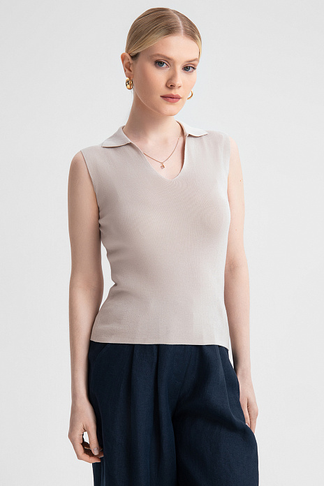 Поло из хлопка, цвет Бежевый