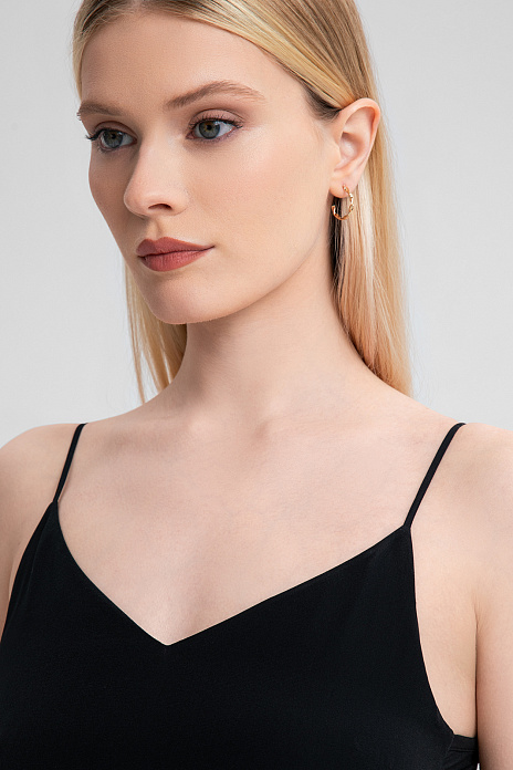 Топ из шелка, цвет Черный