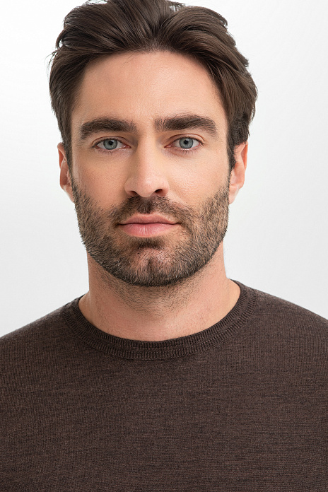 Джемпер из шерсти, цвет Коричневый