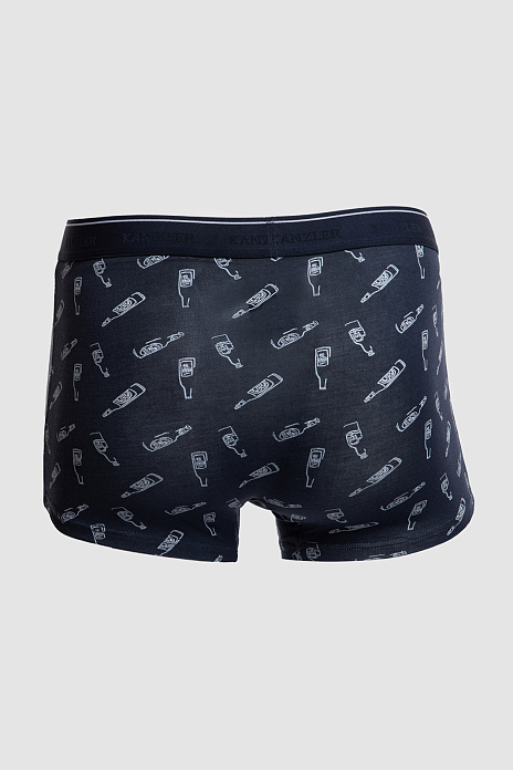 Боксеры из бамбука, цвет Синий темный