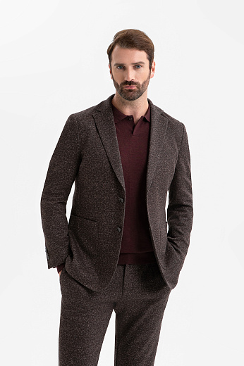 Пиджак однобортный с эффектом меланжа