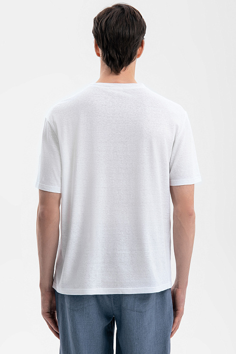 Футболка изо льна и хлопка, цвет Белый