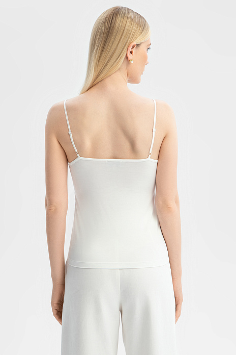 Топ из шелка, цвет Белый