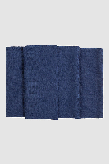 Шарф из смесовой шерсти, цвет Синий темный