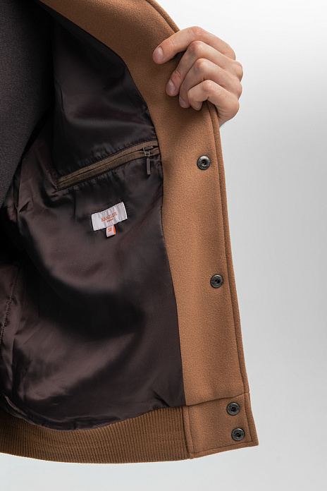 Бомбер демисезонный, цвет Коричневый светлый