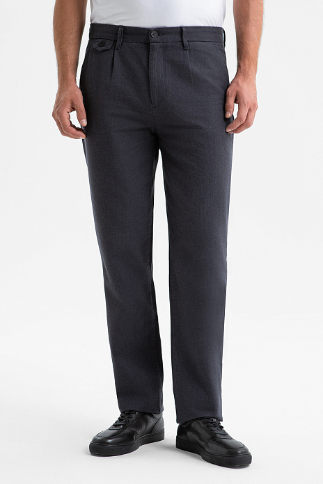 Брюки из хлопка, цвет Серый