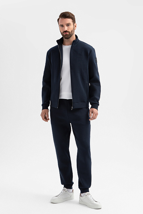 Брюки спортивные из хлопка, цвет Синий темный