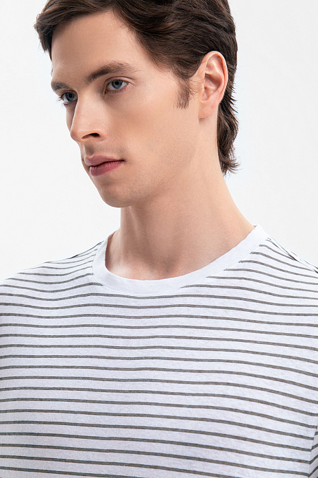 Футболка изо льна и хлопка, цвет Бежевый светлый