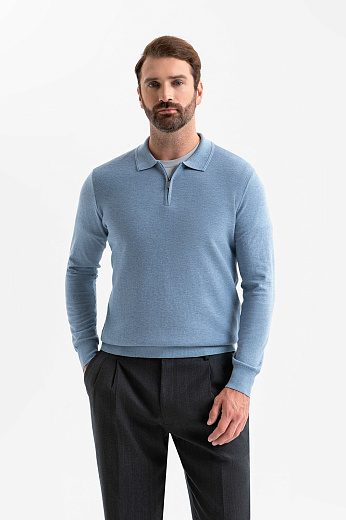 Джемпер поло из хлопка Пима