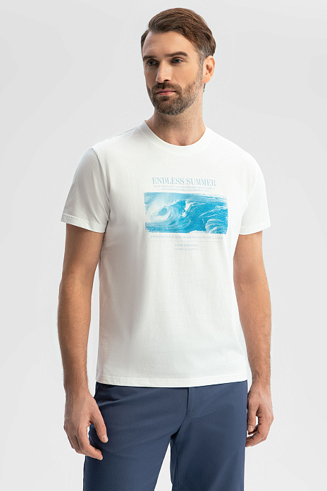 Футболка из хлопка, цвет Молочный