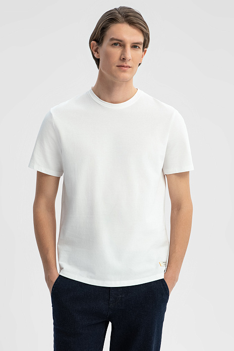 Молочная хлопковая футболка, цвет Молочный