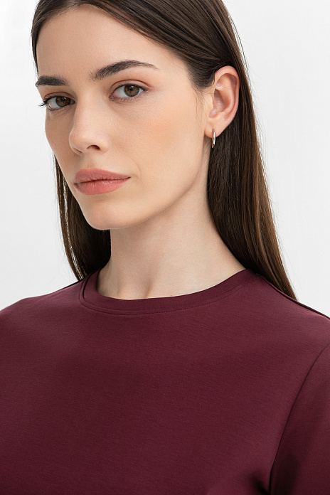 Футболка из хлопка, цвет Винный