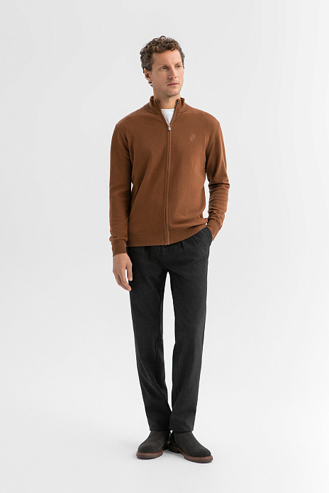 Брюки из хлопка, цвет Коричневый темный