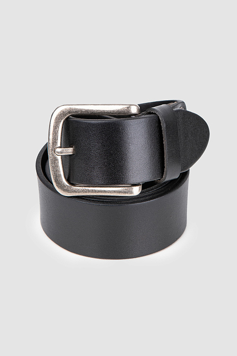 Ремень из натуральной кожи, цвет Черный